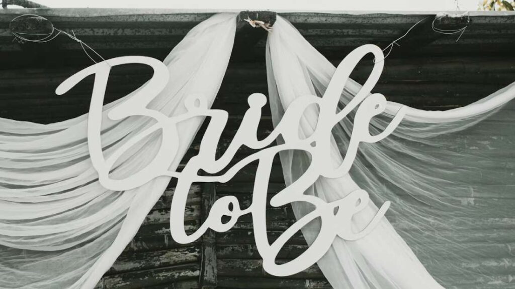 single line wedding logo